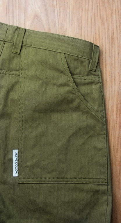 NTB x Menswearplease Work Pant herringbone avocado