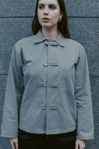 SAILOR OVERSHIRT GREY TWILL