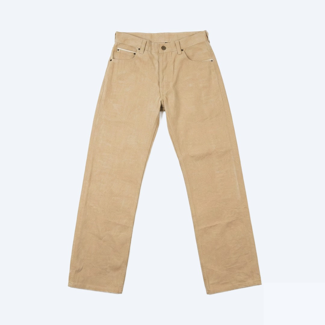 STRAIGHT 50s JEANS BEIGE SELVEDGE DENIM