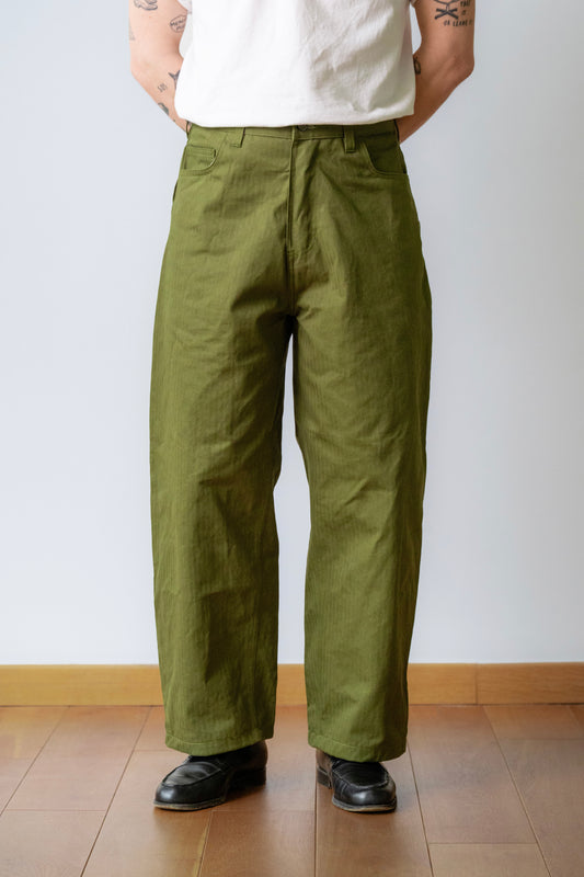 NTB x Menswearplease Work Pant herringbone avocado