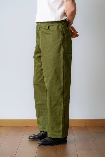 NTB x Menswearplease Work Pant herringbone avocado