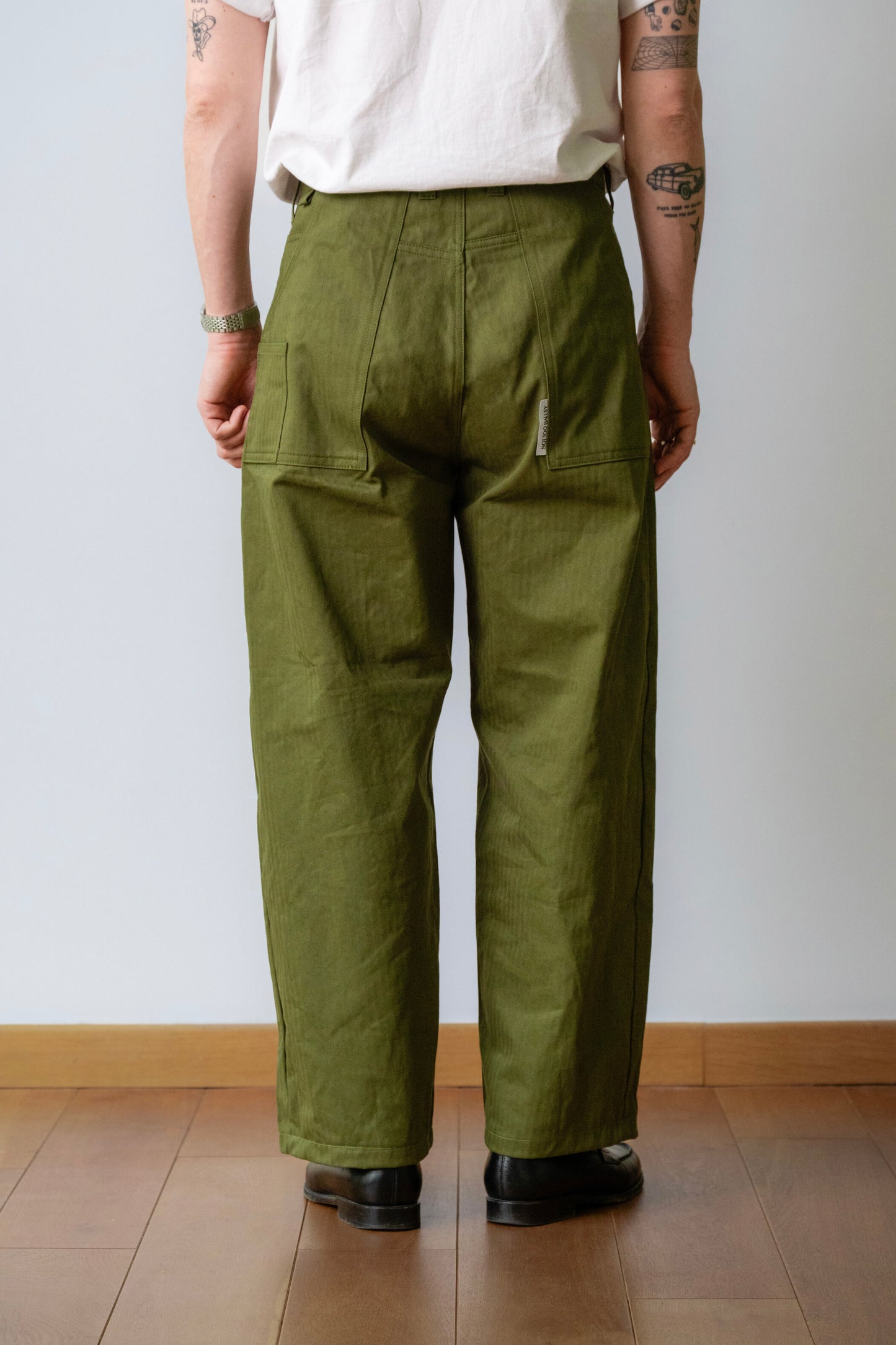 NTB x Menswearplease Work Pant herringbone avocado